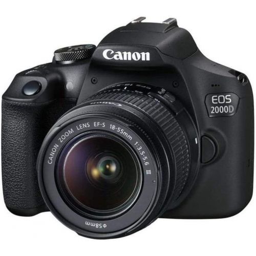 캐논 Canon EOS 2000D (Rebel T7) DSLR Camera with EF-S 18-55mm f/3.5-5.6 DC III Lens & Accessory Bundle ? Includes: 2X 32GB SDHC Memory Card, Extended Life Battery, Case, Filters, Auxili