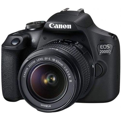 캐논 Canon EOS 2000D Rebel T7 Kit with EF-S 18-55mm f/3.5-5.6 III Lens + Canon 75-300 Lens+ Accessory Bundle +TopKnotch Deals Cloth