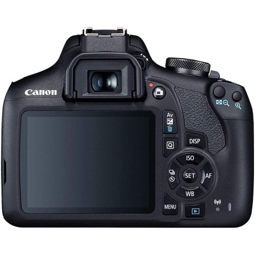 캐논 Canon EOS 2000D Rebel T7 Kit with EF-S 18-55mm f/3.5-5.6 III Lens + Canon 75-300 Lens+ Accessory Bundle +TopKnotch Deals Cloth