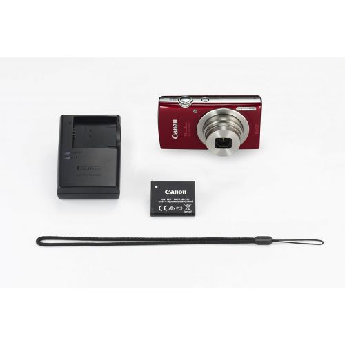 캐논 Canon PowerShot ELPH 180 Digital Camera w/ Image Stabilization and Smart AUTO Mode (Red)