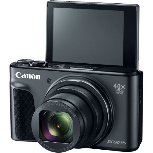 캐논 Canon PowerShot SX730 Digital Camera w/40x Optical Zoom & 3 Inch Tilt LCD - Wi-Fi, NFC, & Bluetooth Enabled (Black)