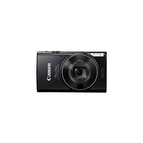 캐논 Canon PowerShot ELPH 360 Digital Camera w/ 12x Optical Zoom and Image Stabilization - Wi-Fi & NFC Enabled (Black)