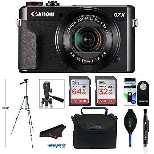 캐논 Canon PowerShot G7 X Mark II Digital Camera with Wi-Fi and 4.2X Optical Zoom (Black) + Pixibytes Pro Bundle