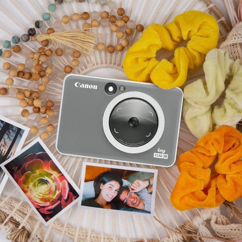 캐논 Canon IVY CLIQ 2 Instant Camera Printer, Mini Photo Printer, Charcoal (Matte)