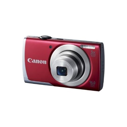 캐논 Canon PowerShot A2500 16MP Digital Camera with 5x Optical Image Stabilized Zoom with 2.7-Inch LCD (Red)