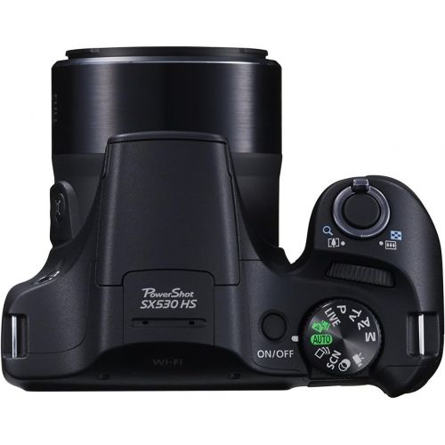 캐논 Canon PowerShot SX530 Digital Camera w/ 50X Optical Zoom - Wi-Fi & NFC Enabled (Black)