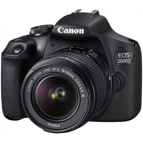 캐논 Canon EOS 2000D (Rebel T7) DSLR Camera with EF-S 18-55mm f/3.5-5.6 DC III Lens & Deluxe Accessory Bundle  Includes: 2x SanDisk Ultra 32GB SDHC Memory Card, Extended Life Battery,