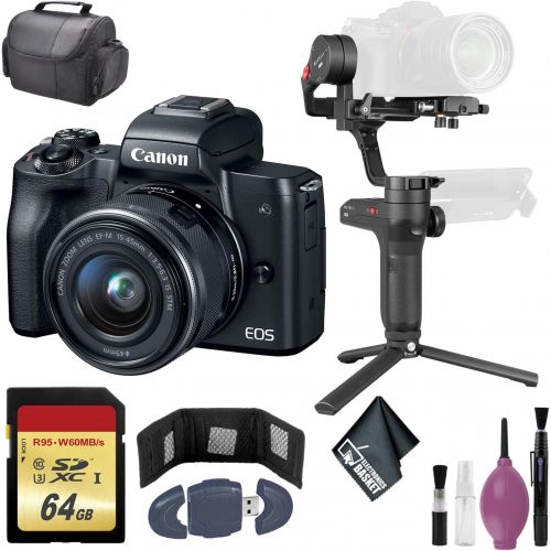 캐논 Zhiyun-Tech WEEBILL LAB Handheld Stabilizer - Canon?EOS M50 Mirrorless Digital Camera International w/ 15-45mm Lens (Black) - 64GB Case