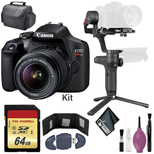 캐논 Zhiyun-Tech WEEBILL LAB Handheld Stabilizer - Canon EOS Rebel T7 DSLR Camera w/ 18-55mm Lens - 64GB Case