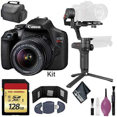 캐논 Zhiyun-Tech WEEBILL LAB Handheld Stabilizer - Canon EOS Rebel T7 DSLR Camera with 18-55mm Lens - 128GB Case