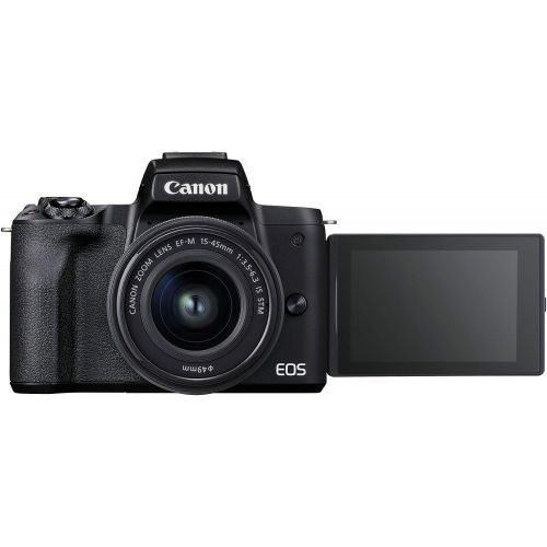 캐논 Canon EOS M50 Mark II (Black) + EF-M 15-45mm & EF-M 55-200mm is STM Bundle