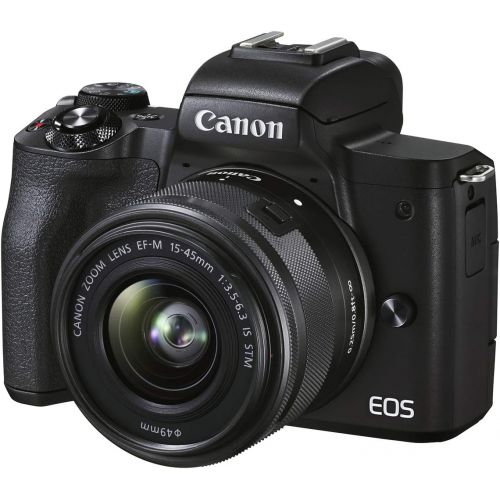 캐논 Canon EOS M50 Mark II (Black) + EF-M 15-45mm & EF-M 55-200mm is STM Bundle