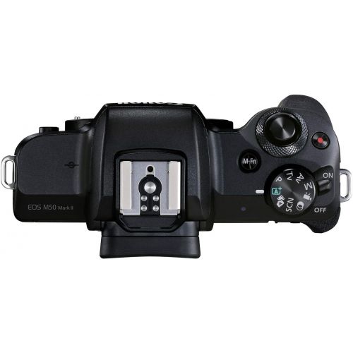캐논 Canon EOS M50 Mark II (Black) + EF-M 15-45mm & EF-M 55-200mm is STM Bundle