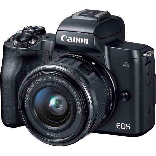 캐논 Canon EOS M50 Mirrorless Digital Camera with EF 75-300mm III, U3 Memory Card and Lens Bundle