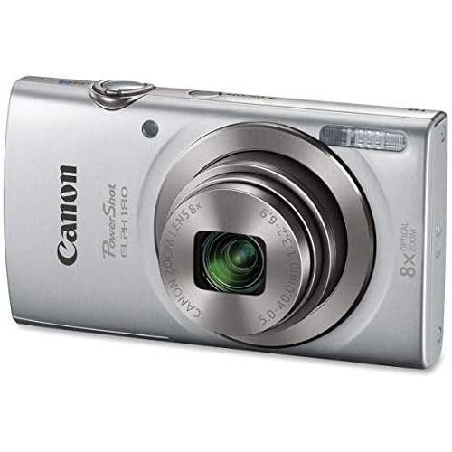 캐논 Canon PowerShot ELPH 180 Digital Camera w/ Image Stabilization and Smart AUTO Mode (Silver), 0.90in. x 3.70in. x 2.10in. - 1093C001