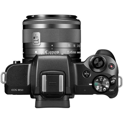 캐논 [아마존베스트]Canon EOS M50 Mirrorless Vlogging Camera Kit with EF-M 15-45mm Lens, Black