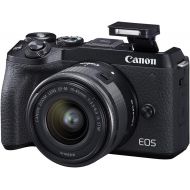 [아마존베스트]Canon EOS M6 Mark II Mirrorless Camera for Vlogging + 15-45mm Lens, CMOS, APS-C Sensor, Dual Pixel CMOS Auto Focus, Wi-Fi,Bluetooth and 4K Video