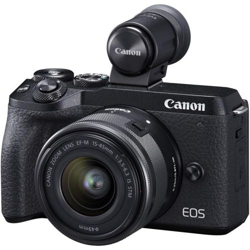 캐논 [아마존베스트]Canon EOS M6 Mark II Mirrorless Camera for Vlogging + 15-45mm Lens, CMOS, APS-C Sensor, Dual Pixel CMOS Auto Focus, Wi-Fi,Bluetooth and 4K Video