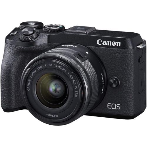 캐논 [아마존베스트]Canon EOS M6 Mark II Mirrorless Camera for Vlogging + 15-45mm Lens, CMOS, APS-C Sensor, Dual Pixel CMOS Auto Focus, Wi-Fi,Bluetooth and 4K Video