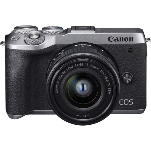 캐논 [아마존베스트]Canon EOS M6 Mark II Mirrorless Digital Compact Camera + EF-M 15-45mm F/3.5-6.3 IS STM + EVF Kit, Silver