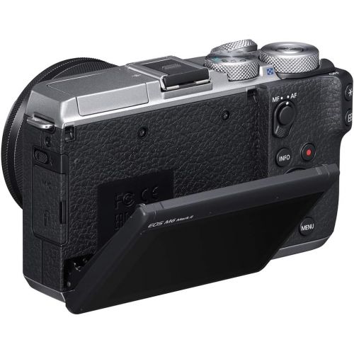 캐논 [아마존베스트]Canon EOS M6 Mark II Mirrorless Digital Compact Camera + EF-M 15-45mm F/3.5-6.3 IS STM + EVF Kit, Silver