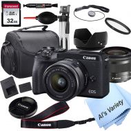 [아마존베스트]Al's Variety-Canon intl Canon EOS M6 Mark II Mirrorless Digital Camera with 15-45mm Lens + 32GB Card, Tripod, Case, and More (18pc Bundle)