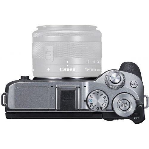 캐논 [아마존베스트]Canon Mirrorless Camera [EOS M6 Mark II](Body) for Vlogging|CMOS (APS-C) Sensor| Dual Pixel CMOS Auto Focus| Wi-Fi |Bluetooth and 4K Video, Silver