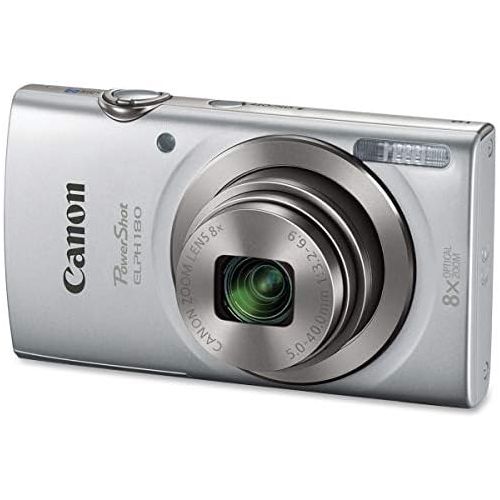 캐논 [아마존베스트]Canon PowerShot ELPH 180 Digital Camera w/ Image Stabilization and Smart AUTO Mode (Silver), 0.90in. x 3.70in. x 2.10in. - 1093C001