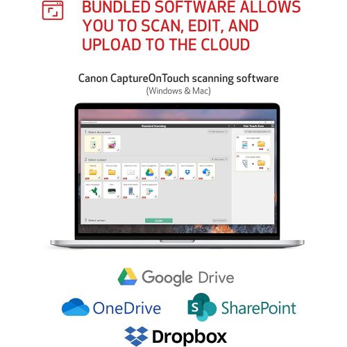캐논 [아마존베스트]Canon imageFORMULA R50 Office Document Scanner for PC and Mac - Color Duplex Scanning - Connect with USB Cable or Wi-Fi Network - LCD Touchscreen - Auto Document Feeder - Easy Setu