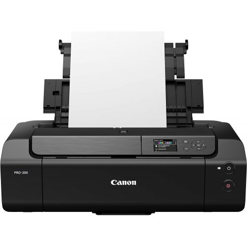 캐논 [아마존베스트]Canon PIXMA PRO-200 Wireless Professional Color Photo Printer, Prints up to 13X 19, 3.0 Color LCD Screen, & Layout Software and Mobile Device Printing, Black