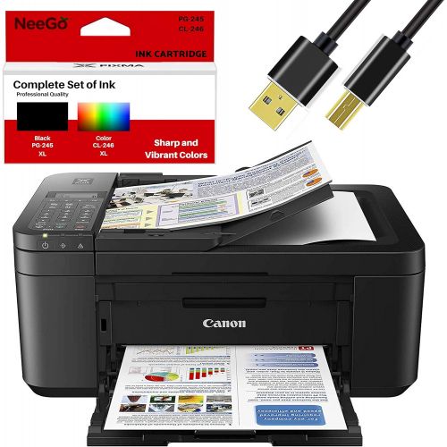 캐논 [아마존베스트]NEEGO Canon Wireless Pixma TR4520 Inkjet All-in-one Printer with Scanner, Copier, Mobile Printing and Google Cloud + Bonus Set of Ink