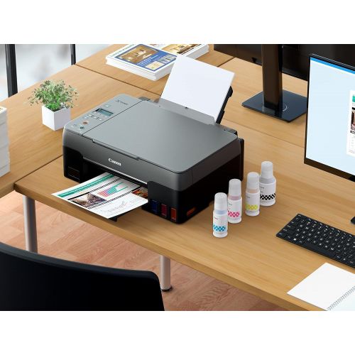 캐논 Canon G2260 All-in-One Wired Supertank (MegaTank) Printer Copier Scanner USB Connectivity, Black, one Size (4466C002)