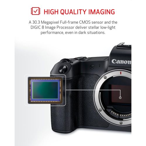 캐논 [아마존베스트]Canon Full Frame Mirrorless Camera [EOS R]| Vlogging Camera (Body) with 30.3 MP Full-Frame CMOS Sensor, Dual Pixel CMOS AF, Wi-Fi, and 4K Video Recording up to 30 fps