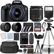 [아마존베스트]Canon Cameras Inc. Canon EOS 4000D / Rebel T100 Digital SLR Camera Body w/Canon EF-S 18-55mm f/3.5-5.6 Lens 3 Lens DSLR Kit Bundled with Complete Accessory Bundle + 64GB + Flash + Case & More - Inter