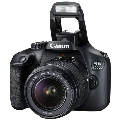 캐논 [아마존베스트]Canon Cameras Inc. Canon EOS 4000D / Rebel T100 Digital SLR Camera Body w/Canon EF-S 18-55mm f/3.5-5.6 Lens 3 Lens DSLR Kit Bundled with Complete Accessory Bundle + 64GB + Flash + Case & More - Inter