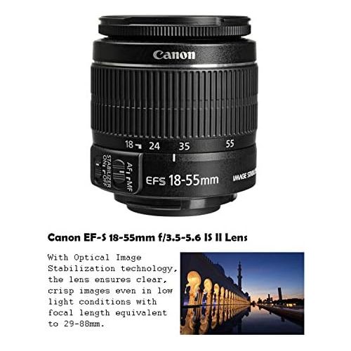 캐논 [아마존베스트]Canon EOS Rebel T7 DSLR Camera Bundle with Canon EF-S 18-55mm f/3.5-5.6 is II Lens + Canon EF 75-300mm f/4-5.6 III Lens + 2pc SanDisk 32GB Memory Cards + Accessory Kit