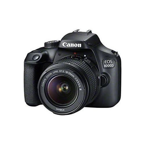 캐논 [아마존베스트]Canon EOS 4000D DSLR Camera and EF-S 18-55 mm f/3.5-5.6 III Lens - Black GB