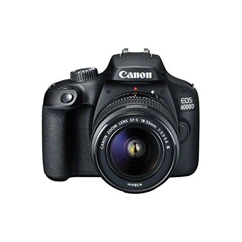 캐논 [아마존베스트]Canon EOS 4000D DSLR Camera and EF-S 18-55 mm f/3.5-5.6 III Lens - Black GB