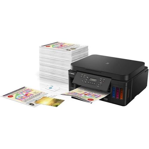 캐논 [아마존베스트]Canon PIXMA G6050 MegaTank Printer Refillable Inkjet Multifunctional Device DIN A4 (Scanner, Copier, WLAN, LAN, Duplex Print, Large Ink Tanks, High Range, Low Page Costs), Black