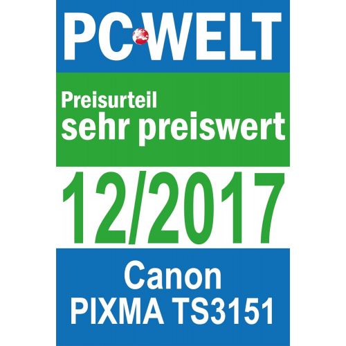 캐논 [아마존베스트]Canon PIXMA TS3151 Colour-Jet Multi-Function Device (Printing, Scanning, Copying, 3.8 cm LCD Display, Wi-Fi, Print App, 4,800 x 1,200 dpi, White