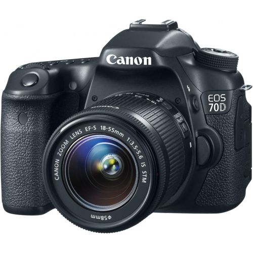 캐논 Canon EOS 70D Video Creator Kit with 18-135mm Lens, Rode VIDEOMIC GO and Sandisk 32GB SD Card Class 10 - Wi-Fi Enabled