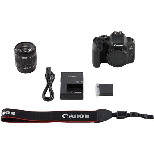 캐논 Canon EOS 800D Digital SLR with 18-55 is STM Lens Black (International Model No Warranty)