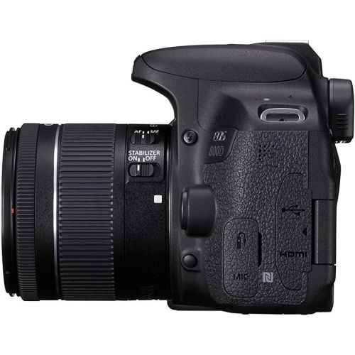 캐논 Canon EOS 800D Digital SLR with 18-55 is STM Lens Black (International Model No Warranty)