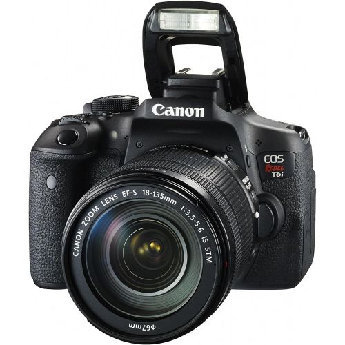 캐논 Canon EOS Rebel T6i Digital SLR with EF-S 18-135mm IS STM Lens - Wi-Fi Enabled