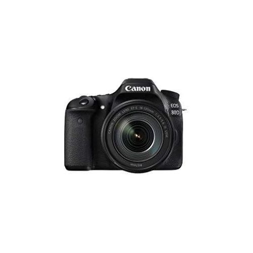 캐논 Canon EOS 80D Digital SLR Kit EF-S 18-135mm f3.5-5.6 Image Stabilization USM Lens (Black) (International Model) No Warranty