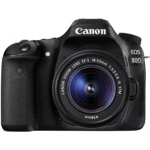 캐논 Canon Digital SLR Camera Body [EOS 80D] with EF-S 18-55mm f3.5-5.6 Image Stabilization STM Lens with 24.2 Megapixel (APS-C) CMOS Sensor and Dual Pixel CMOS AF (Black)