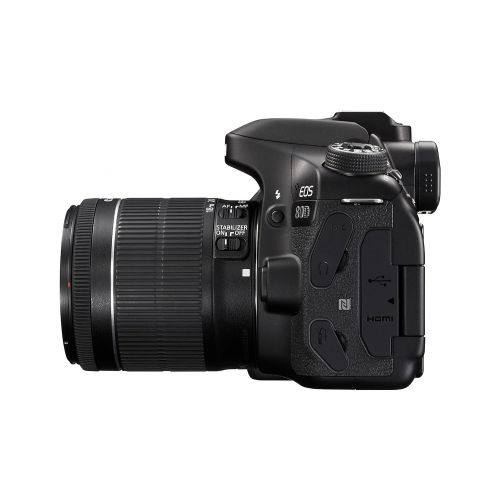 캐논 Canon Digital SLR Camera Body [EOS 80D] with EF-S 18-55mm f3.5-5.6 Image Stabilization STM Lens with 24.2 Megapixel (APS-C) CMOS Sensor and Dual Pixel CMOS AF (Black)