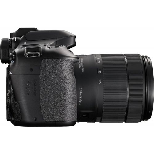 캐논 Canon Digital SLR Camera Body [EOS 80D] and EF-S 18-135mm f3.5-5.6 Image Stabilization USM Lens with 24.2 Megapixel (APS-C) CMOS Sensor and Dual Pixel CMOS AF (Black)