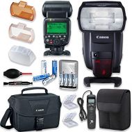Canon Speedlite 600EX II-RT Flash with Canon Speedlite Case + Canon Shoulder Bag + Universal Timer Remote + 4 High Capacity AA Rechargeable Batteries & Charger + Accessory Bundle