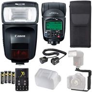 Canon Speedlite 470EX-AI Flash + Speedlite Case + 4 High Capacity AA Rechargeable Batteries and Charger + Flash L Bracket + TTL Cord